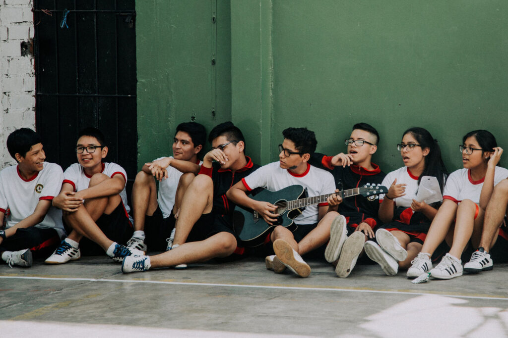 Students in Peru